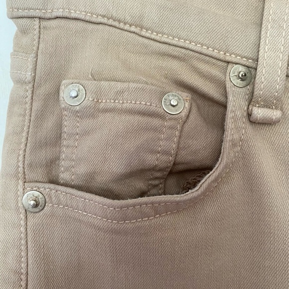 rag & bone Women's  Elephant Bell Tan Flare Jean. 25x30" Size 25 - Picture 6 of 16